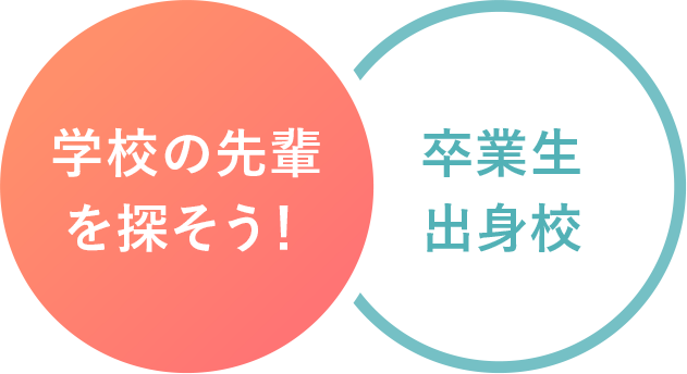 学校の先輩を探そう！卒業生出身校